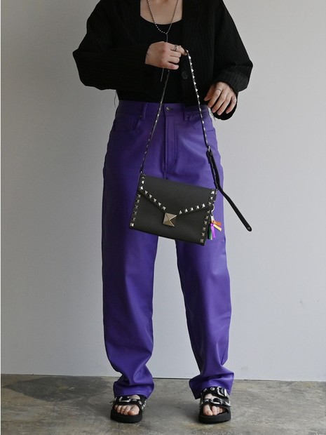 cheek/チーク】studs shoulder/ショルダーバッグ/クラッチバッグ/ユニ