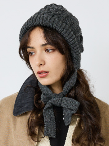 SELECT BY ABAHOUSE (Ladie's) - 【RUBEN/ルーベン】RUS-8356/CABLE BONNET/ケーブルボンネット/帽子/リボン【WEB限定】【予約】