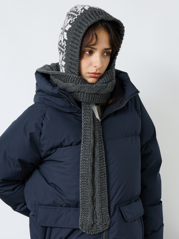 SELECT BY ABAHOUSE (Ladie's) - 【RUBEN/ルーベン】RUS-8358/ESTONIA MUFF KNIT/エストニアマフラーニット/帽子/ニット/マフラー【WEB限定】【予約】