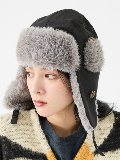 【RUBEN/ルーベン】NYLON FLYGHT CAP/ナイロンフライトキャップ/ファー使い/ユニセックス【WEB限定】【予約】