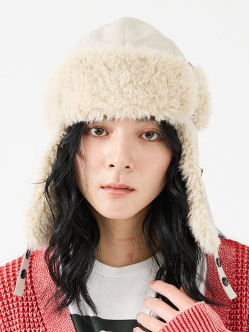 SELECT BY ABAHOUSE (MEN'S) - 【RUBEN/ルーベン】NYLON FLYGHT CAP/ナイロンフライトキャップ/ファー使い/ユニセックス【WEB限定】【予約】