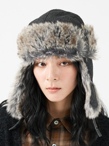 SELECT BY ABAHOUSE (MEN'S) - 【RUBEN/ルーベン】DENIM FLYGHT CAP/デニムフライトキャップ/デニム/ファー使い/ユニセックス【WEB限定】【予約】