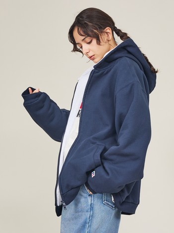 【BerBerjin × RUSSELL ATHLETIC  】Pro Cotton Double Face Zip Hoodie / 別注