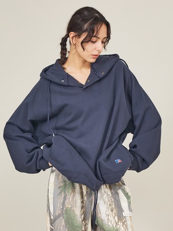 【BerBerJin × RUSSELL ATHLETIC】Double Snap Button Hoodie / 別注