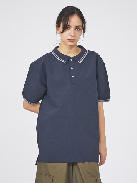 TAION / タイオン】 NON DOWN BASIC JERSEY FABLIC HALF SLEEVE POLO