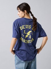 anuke Highcount Over Shirts アイスブルー　タグ付き Deus Ex Machina / デウスエクスマキナ】 Chinook Tee / ロゴ背面