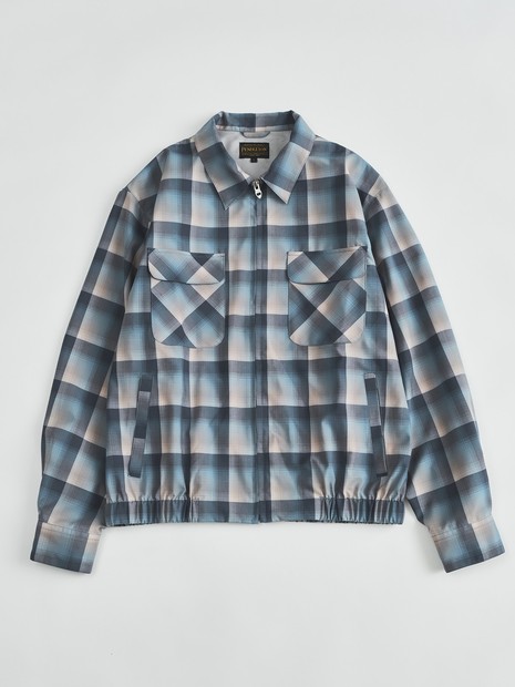 【PENDLETON】Zip Blouson チェックMサイズ PENDLETON/ペンドルトン】Zip Shirt Jacket/オンブレーチェック