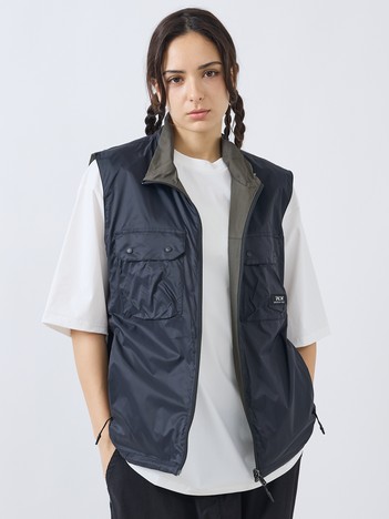 【TAION / タイオン】NON DOWN MOUNTAIN REVERSIBLE MESH VEST ／ノンダウン リバーシブル メッシュ ベスト／ユニセックス 【WEB限定】