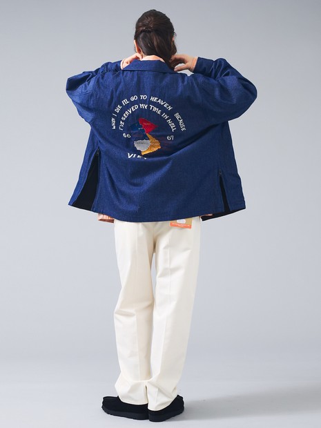 【TAION / タイオン】NON DOWN REVERSIBLE VET BLOUSON ／ノンダウン リバーシブル 刺繍 ブルゾン／ユニセックス 【WEB限定】