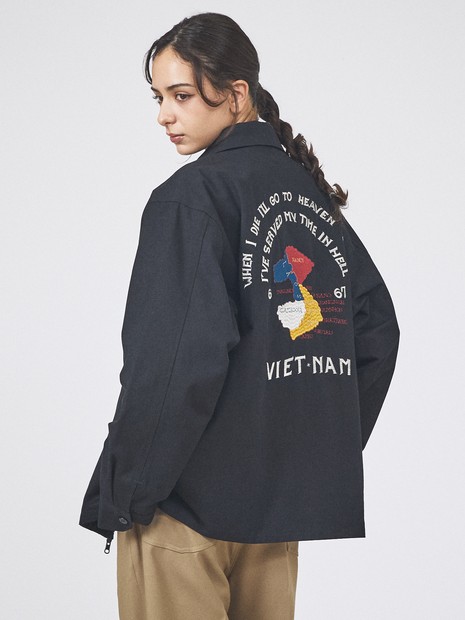 【TAION / タイオン】NON DOWN REVERSIBLE VET BLOUSON ／ノンダウン リバーシブル 刺繍 ブルゾン／ユニセックス 【WEB限定】