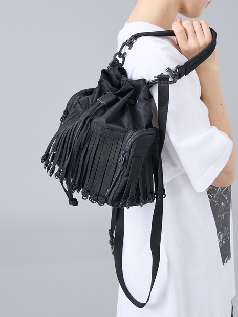 BAICYCLON by Bagjack/バイシクロン】TAPE FRINGE DREW STRING BAG