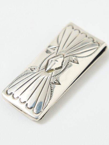 ナバホシルバーマネークリップ indianjewely/ｲﾝﾃﾞｨｱﾝｼﾞｭｴﾘｰ】ナバホ/NAVAJO/マネークリップ/財布
