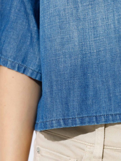 Healthy denim / ヘルシーデニム】Breezy Rosehip/半袖デニムシャツ