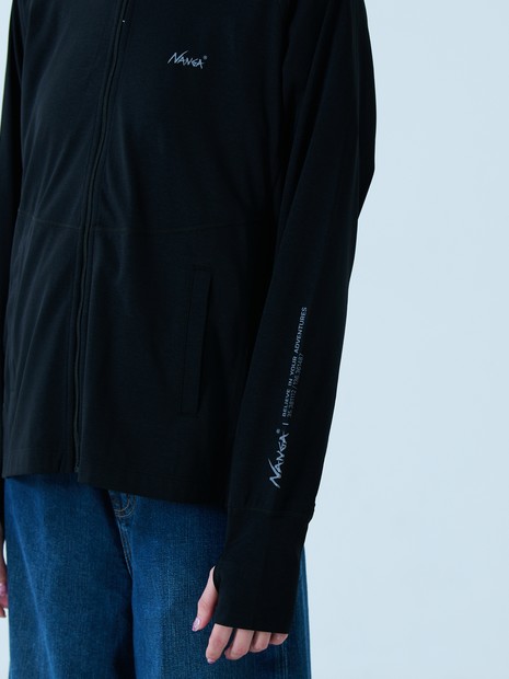 【HANA】ラウンドオーバル[14347]変更１０点 NANGA / ナンガ】Air Flex RASH GUARD ZIP PK W/リフレクタープリント