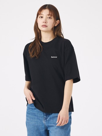 【Barbour / バブアー】マージョリーコットンロゴ刺繍Tシャツ / MARJORIET-SHIRT/半袖/【WEB限定】