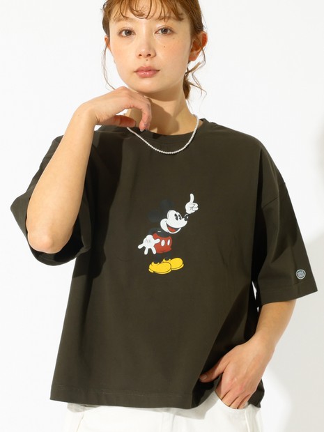 【DISCUS/ディスカス】DISCUS×Disneyコラボ Tシャツ/半袖/ディズニー/コラボ/クロップ丈/ユニセックス【WEB限定】