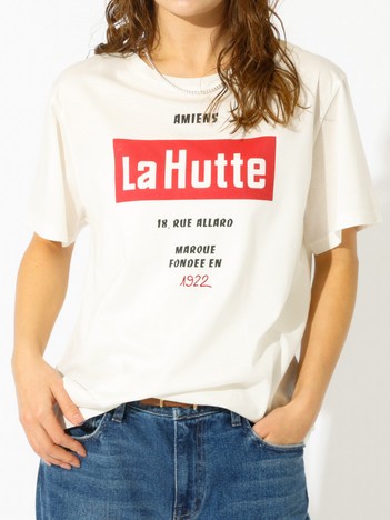 【La Hutte / ラ ユット】ロゴTシャツ / プリントTシャツ / 半袖