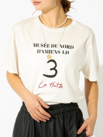 【La Hutte / ラ ユット】ロゴTシャツ / プリントTシャツ / 半袖