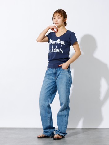【GUESS JEANS/ゲスジーンズ】GJ MIDRISE STRAIGHT/ デニム ストレートジーンズ