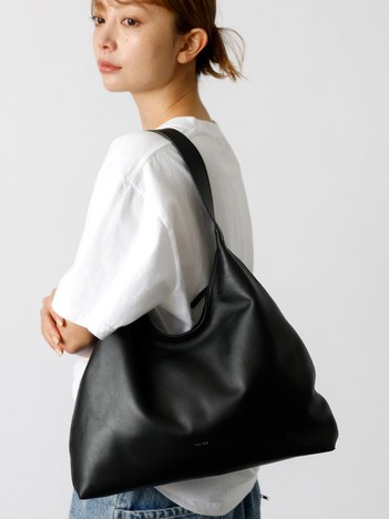 SELECT BY ABAHOUSE (Ladie's) - 【YArKA/ヤーカ】ワンハンドルデザインビッグバッグ / 本革 / レザー / ブラック【予約】