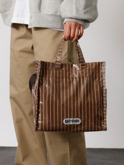 【週末値下げ】ブラウン ナイロンバッグ ストライプデザイン OUTDOOR PRODUCTS / アウトドアプロダクツ】Stripe2wayBag/ストライプ