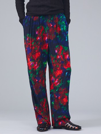 【Le Melange/ル・メランジュ】フラワープリントイージーパンツ/ウエストゴム【WEB限定】