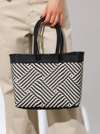 【MOON BIRD/ムーンバード】手編みのメルカドバッグS/かごバッグ/ハンドメイド【WEB限定】