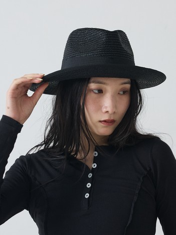 【RUBEN/ルーベン】STRAW LONGBRIM CODEHAT/ストローロングブリムコードハット/ユニセックス/【WEB限定】