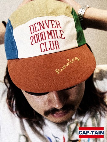 【CAP-TAIN】13.14 刺繍アップル×NEW YORK CITY｜DENVER カラーブロック キャップ / ユニセックス