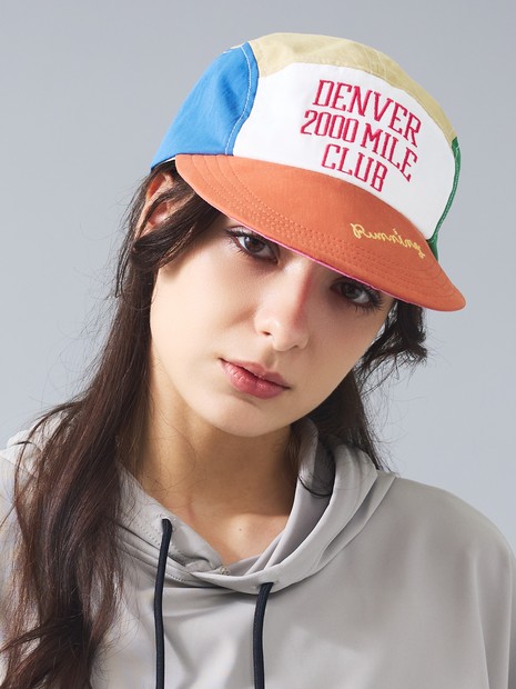 【CAP-TAIN】13.14 刺繍アップル×NEW YORK CITY｜DENVER カラーブロック キャップ / ユニセックス