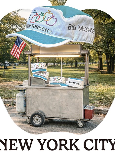 【CAP-TAIN】 アップル刺繍 カラーブロック｜YOSEMITE｜HOLLYWOOD 刺繍キャップ / ユニセックス