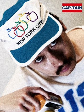 【CAP-TAIN】 アップル刺繍 カラーブロック｜YOSEMITE｜HOLLYWOOD 刺繍キャップ / ユニセックス