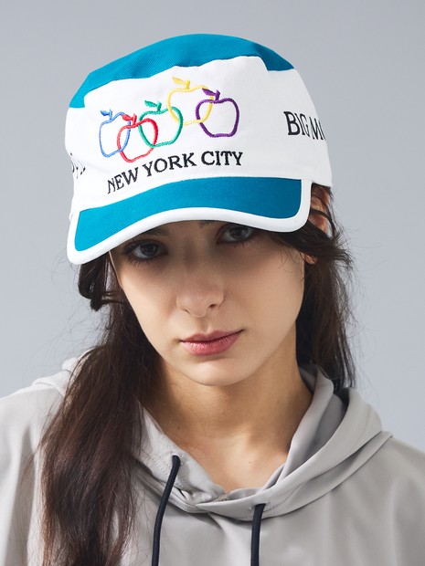 【CAP-TAIN】 アップル刺繍 カラーブロック｜YOSEMITE｜HOLLYWOOD 刺繍キャップ / ユニセックス