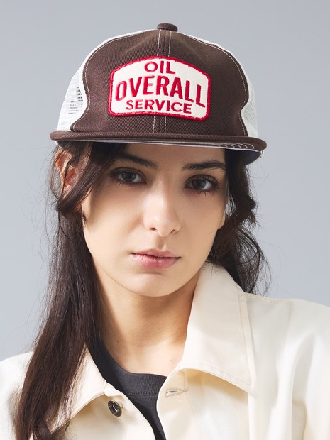 【CAP-TAIN】OIL OVERALL SERVICE ワッペン｜TACOMA ワッペン トラッカーメッシュキャップ / ユニセックス