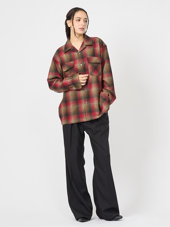 【PENDLETON WOOLEN MILLS / ペンドルトン ウーレン ミルズ】BLUE Label Open Collar Shirt/オープンカラーチェックシャツ/尾州産ウールユニセックス