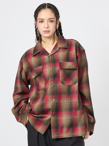 SELECT BY ABAHOUSE (MEN'S) - 【PENDLETON WOOLEN MILLS / ペンドルトン ウーレン ミルズ】BLUE Label Open Collar Shirt/オープンカラーチェックシャツ/尾州産ウールユニセックス