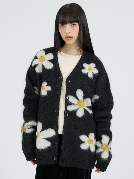 新品未使用/TOWNCRAFT /トライバル柄　/カーディガン/モヘア/Mサイズ TOWNCRAFT/タウンクラフト】MOHAIR SHAGGY JACQUARD CARDIGAN モヘア