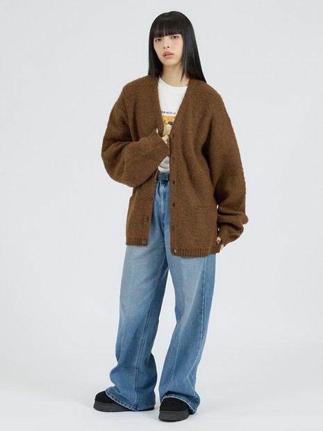 TOWNCRAFT/タウンクラフト】MOHAIR SHAGGY CARDIGAN モヘア シャギー