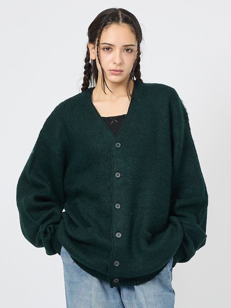 TOWNCRAFT/タウンクラフト】MOHAIR SHAGGY CARDIGAN モヘア シャギー