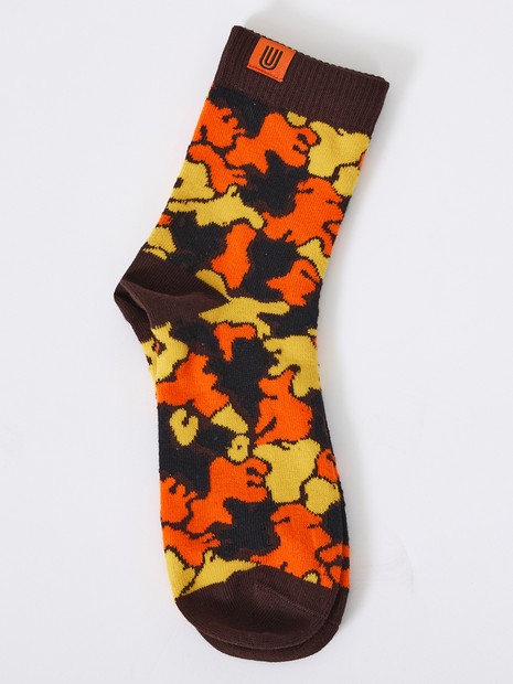 SELECT BY ABAHOUSE (MEN'S) - 【UNIVERSAL OVERALL/ユニバーサルオーバーオール】：カモクルーソックス/ソックス/靴下/カモフラ柄【予約】