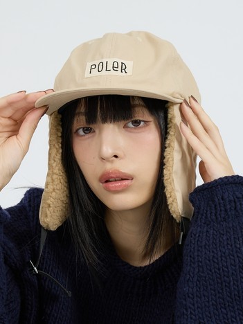 【POLER / ポーラー】2WAY COTTON BOA FLAP CAP / コットン ボア フラップキャップ