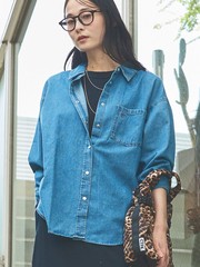SOMETHING/サムシング】BIG DENIM SHIRT/デニムシャツ/オーバーサイズ 