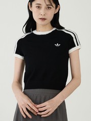 【adidas / アディダス】ニットT/カットソー/ニット/ラウンドネックTシャツ
