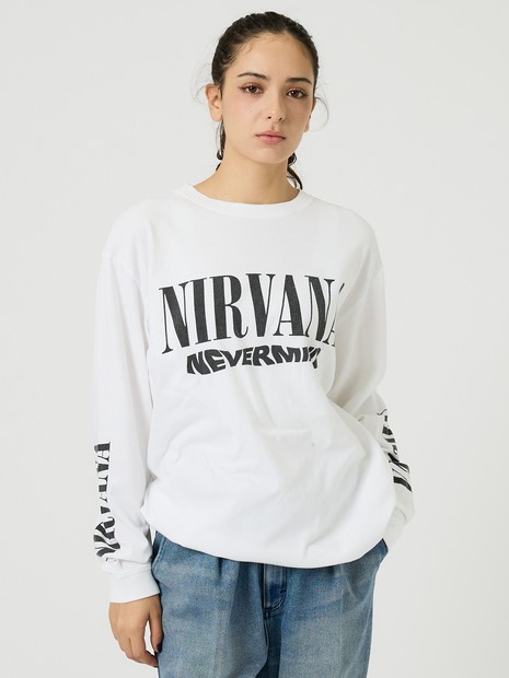 【JOHNBULL/ジョンブル】NIRVANA / ニルヴァーナ / ロゴプリント ロングスリーブTシャツ / ユニセックス