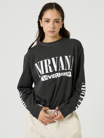 【JOHNBULL/ジョンブル】NIRVANA / ニルヴァーナ / ロゴプリント ロングスリーブTシャツ / ユニセックス