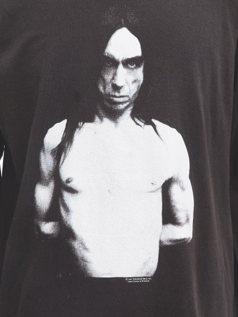 【USED】Iggy Pop / イギー・ポップ クルーネック プリント長袖Tシャツ