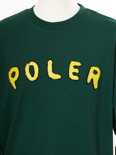 POLER / ポーラー PRM WASH POLER CHENILLE EMB TEE ロゴ刺繍 半袖Tシャツ