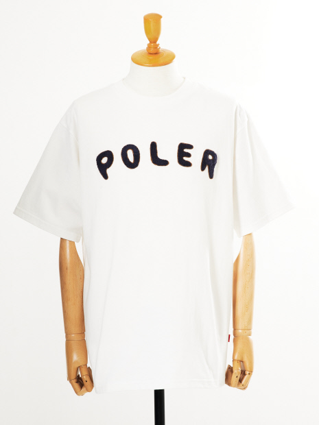 POLER / ポーラー PRM WASH POLER CHENILLE EMB TEE ロゴ刺繍 半袖Tシャツ