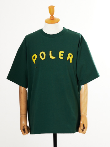 SPEAK FOR - POLER / ポーラー PRM WASH POLER CHENILLE EMB TEE ロゴ刺繍 半袖Tシャツ