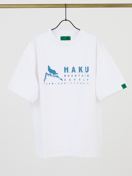HAKU FRONT ロゴプリント Tシャツ